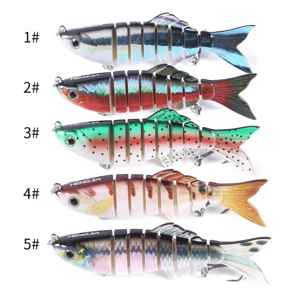 Multi Jointed Fishing Lure Bionic Bait Swimbait Lifelike Eel Tackle Blue