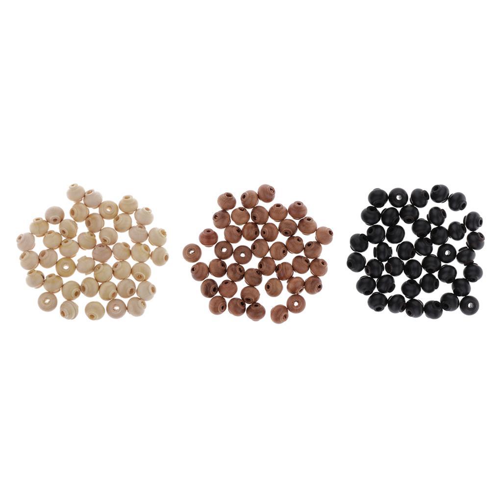 40Pcs Lantern Shape Wooden Beads for Jewelry Making, Macrame Supplies Beads, Wood Loose Beads for Bracelets & Necklace Projects