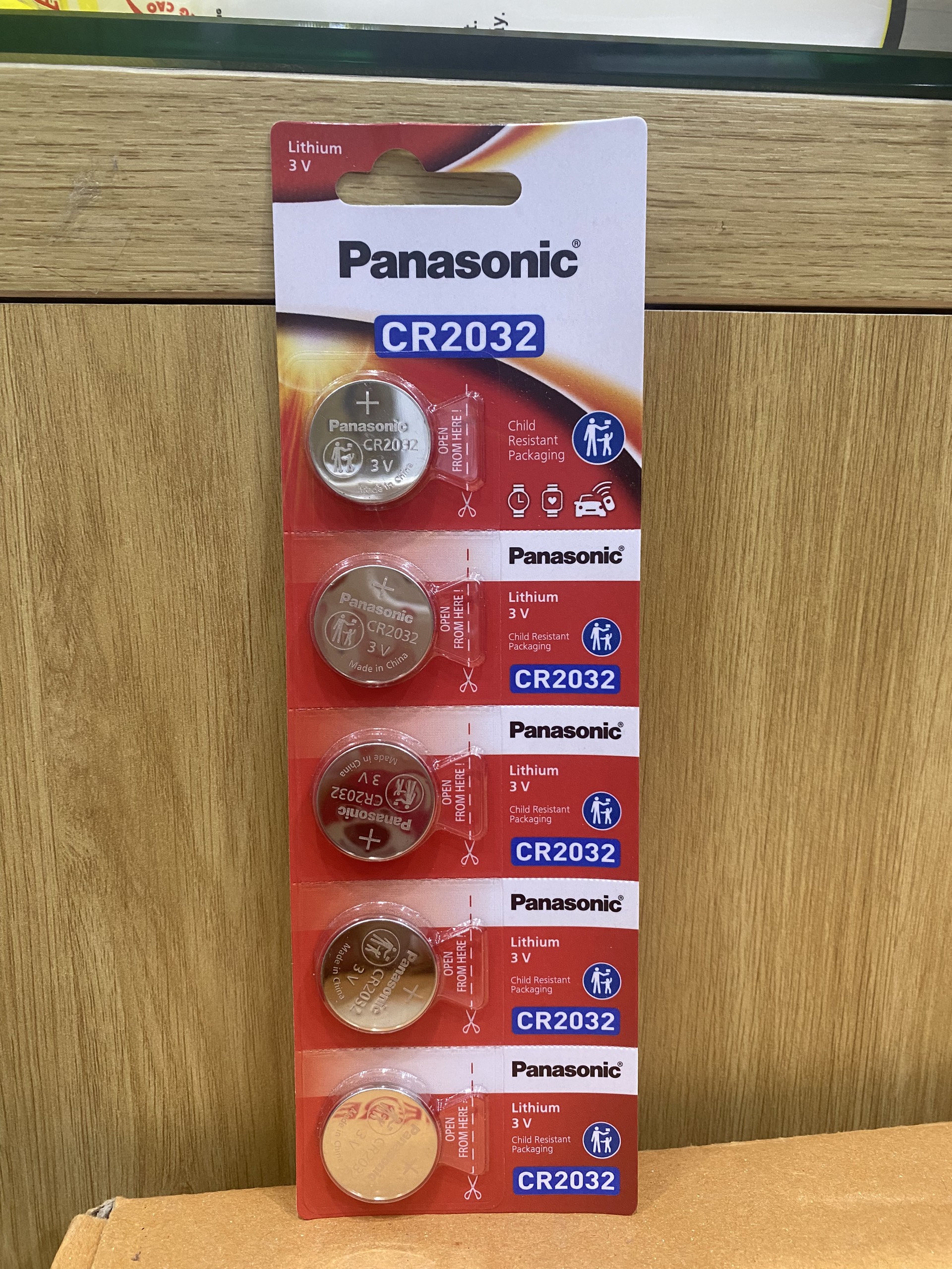 5 Viên Pin CR2032 3V Panasonic Lithium thay pin Smartkey , Cmos , Pin thay Airtag - Hàng chính hãng