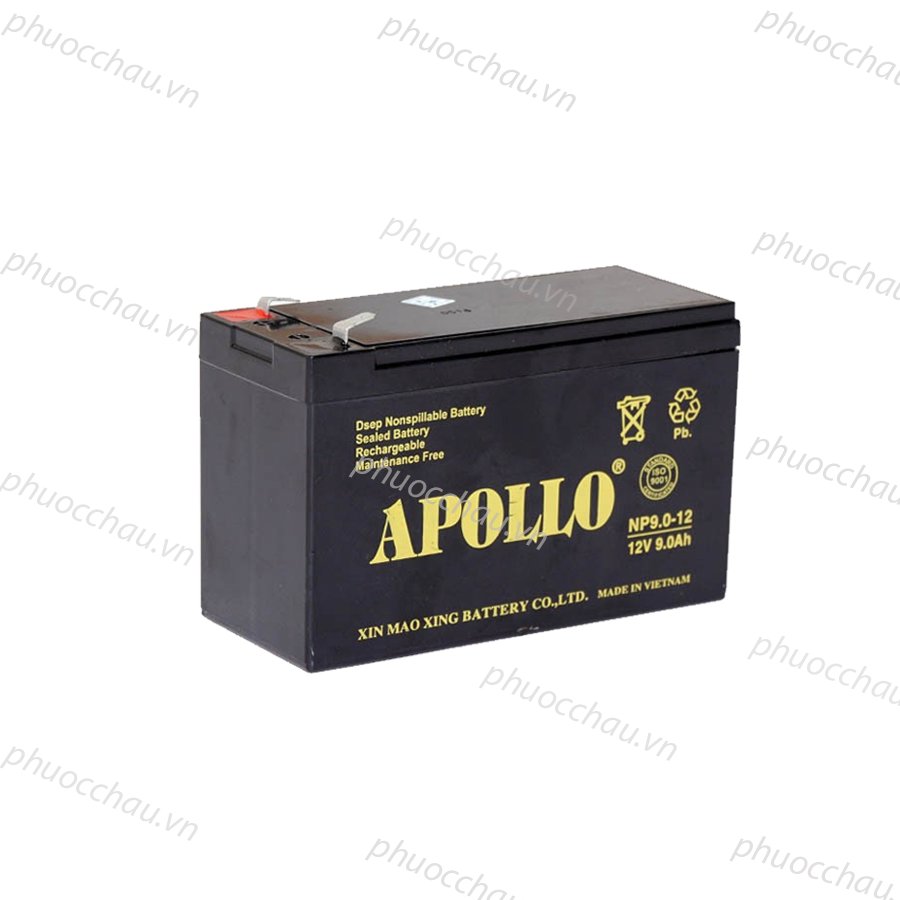 Ắc Quy Apollo NP9-12  12V-9AH, dùng cho xe điện trẻ em ,UPS, loa kéo...