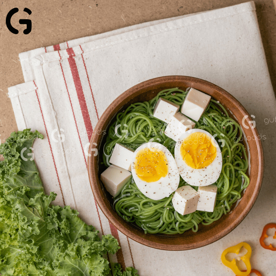 Combo 2 Gói Mì Rau Củ Gufoods 400g (1 Gói Mì Mix và 1 Gói mì Cải Kale) -  Tốt Cho Cả Gia Đình, Healthy, Ăn Chay, Ăn Kiêng, Eatclean