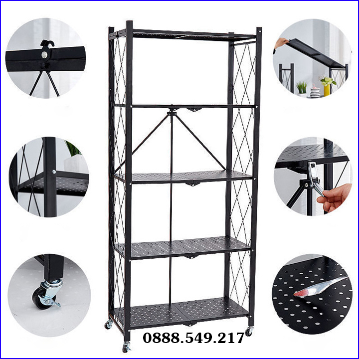 Kệ để đồ nhà bếp đa năng Kệ để phòng khách, Giá để đồ tiện ích có thể gấp gọn