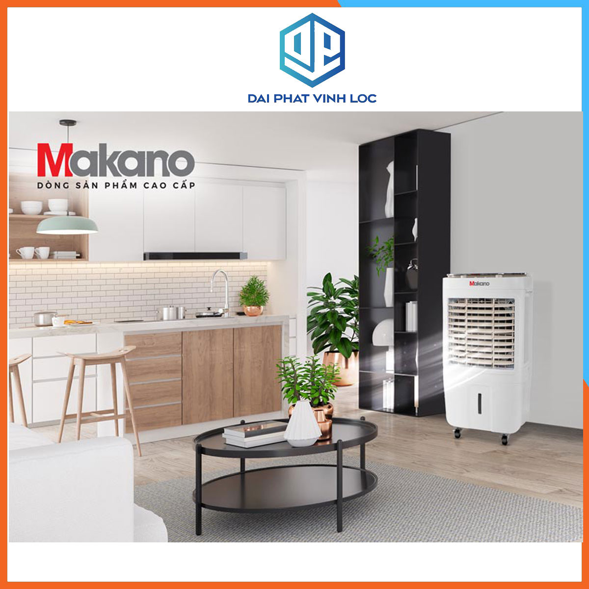 Máy Làm Mát/Quạt Hơi Nước Điều Hòa Không Khí Makano MKA-03500B- Lưu Lượng Gió 3.500m3/h - Công Suất 90W - Bảo Hành 1 Năm