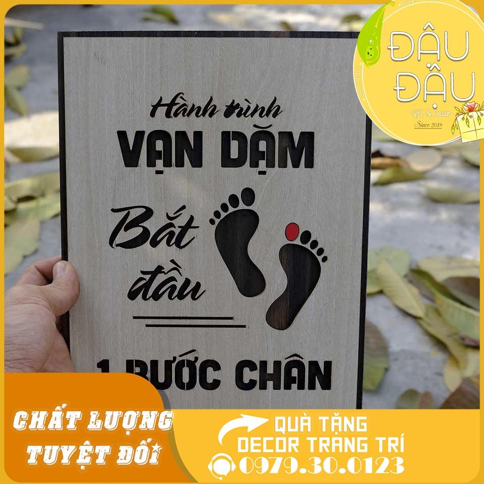 Tranh động lực gỗ handmade decor, tranh khẩu hiệu truyền cảm hứng làm việc hiệu quả 30x40cm