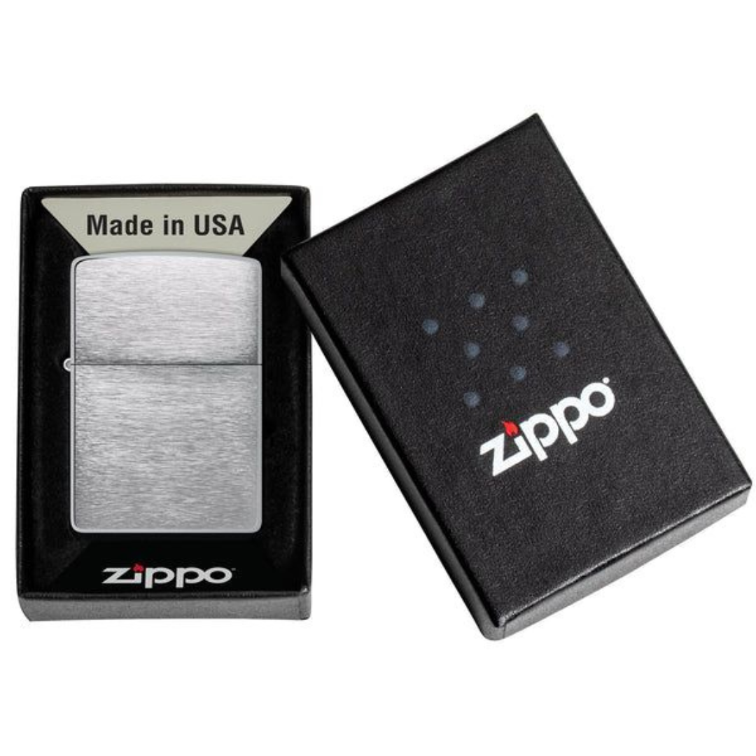 Bật Lửa Zippo Chính Hãng Mỹ Classic Brushed Chrome Bạc Chải Xước - Chống Gió, Kháng Trầy, Phong Cách Cổ Điển Từ 1933, Bảo Hành Trọn Đời