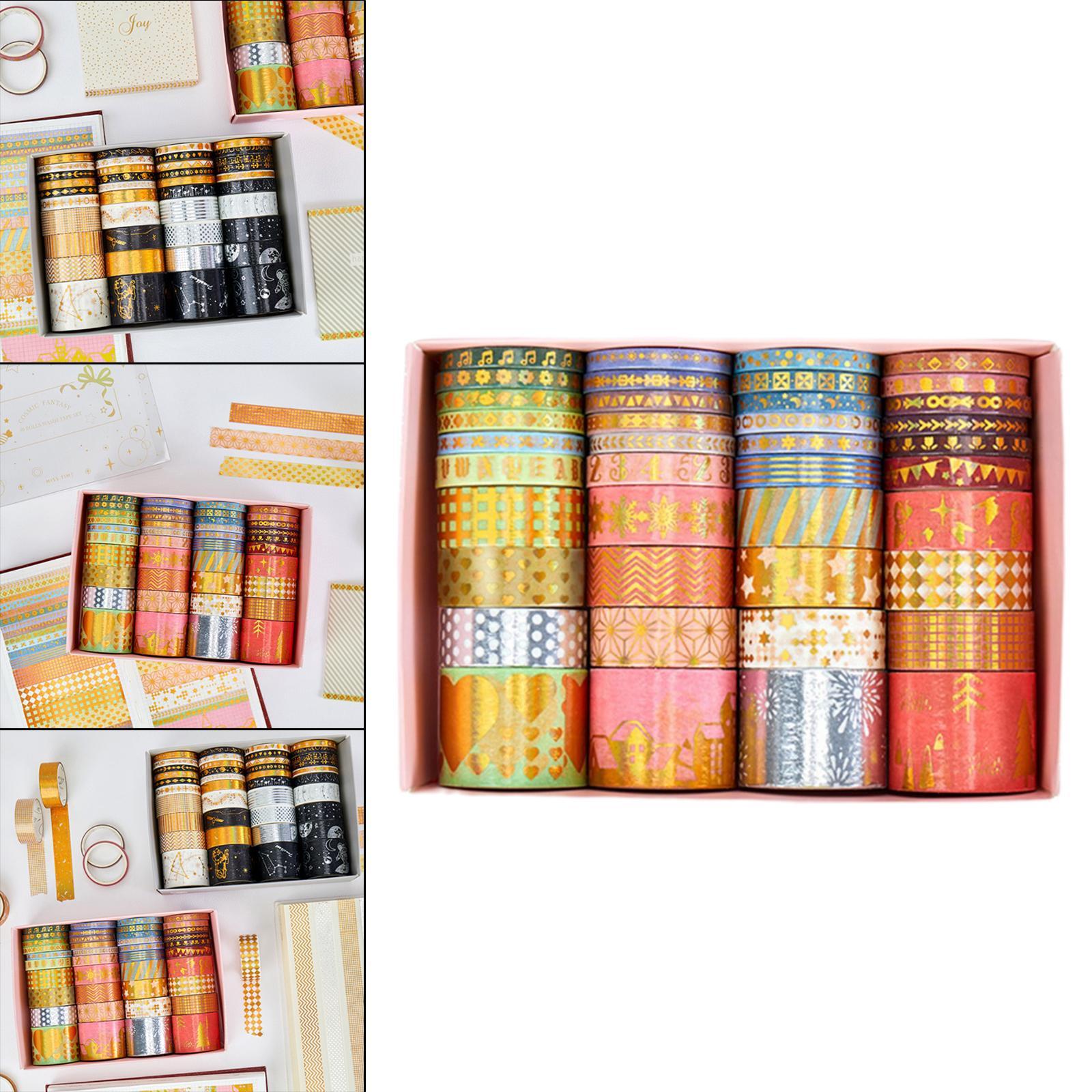 40 Rolls Washi Tape Hot Stamping for Planners Gift Wrapping Craft Supplies