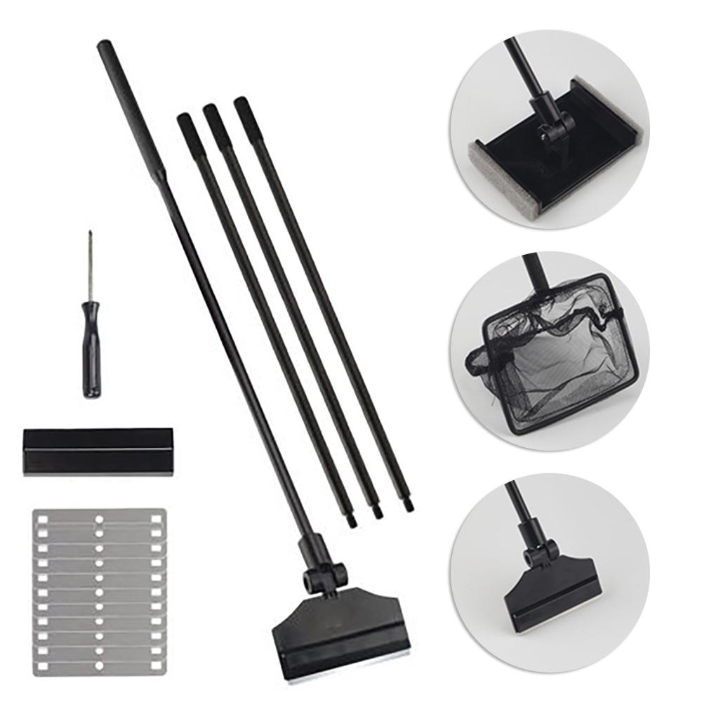 Dụng cụ vệ sinh bể cá đa năng 3 trong 1 gồm chổi quét bể cá + Dụng cụ nạo tảo + Lưới cá