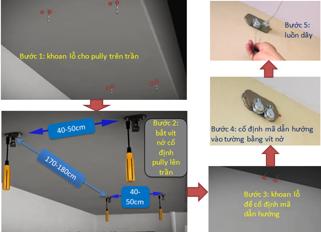 Bộ linh kiện giàn phơi thông minh MS6