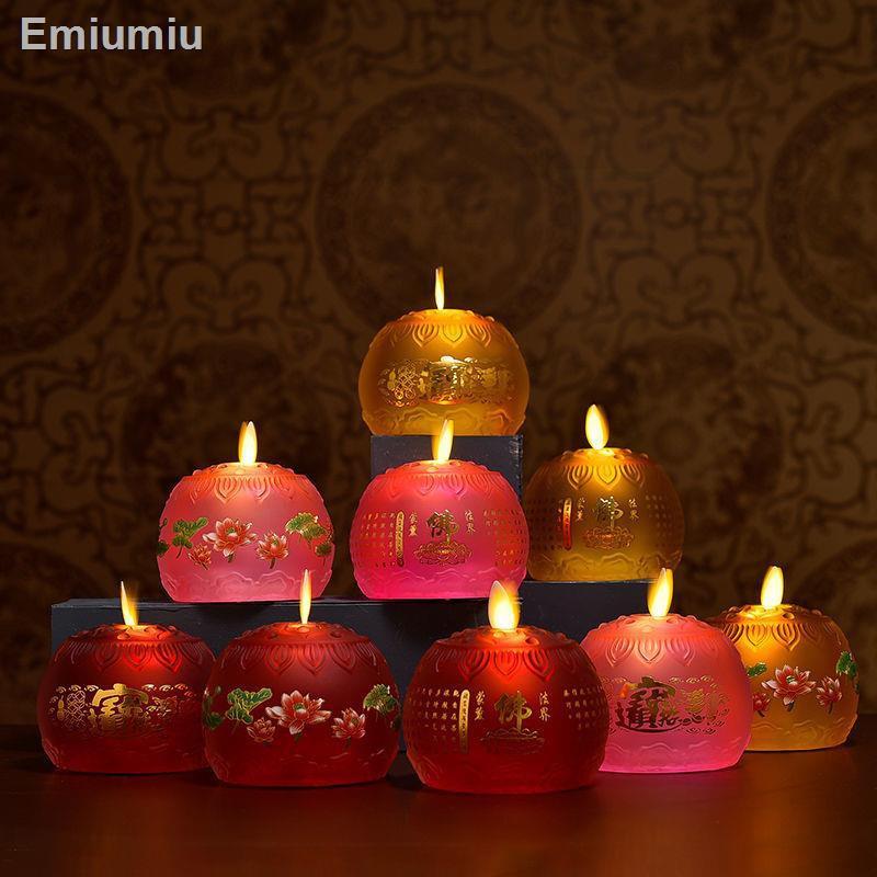 ۩ﺴ♧đèn nến điện tử gia dụng dẫn đầu trang trí phòng thờ Phật thủ công