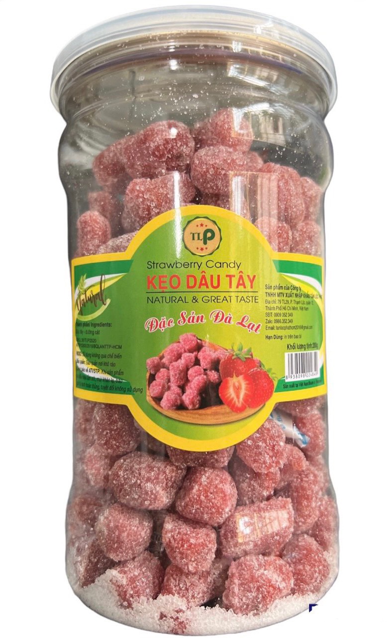 KẸO DÂU TÂY TÂN LỘC PHÁT HŨ 500G