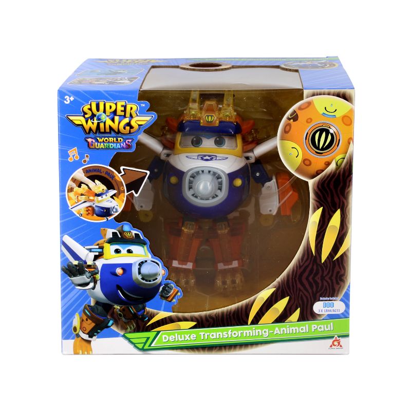 Đồ Chơi SUPER WINGS Robot Biến Hình Siêu Vệ Binh Cảnh Sát Paul Có Đèn Và Âm Thanh YW760925