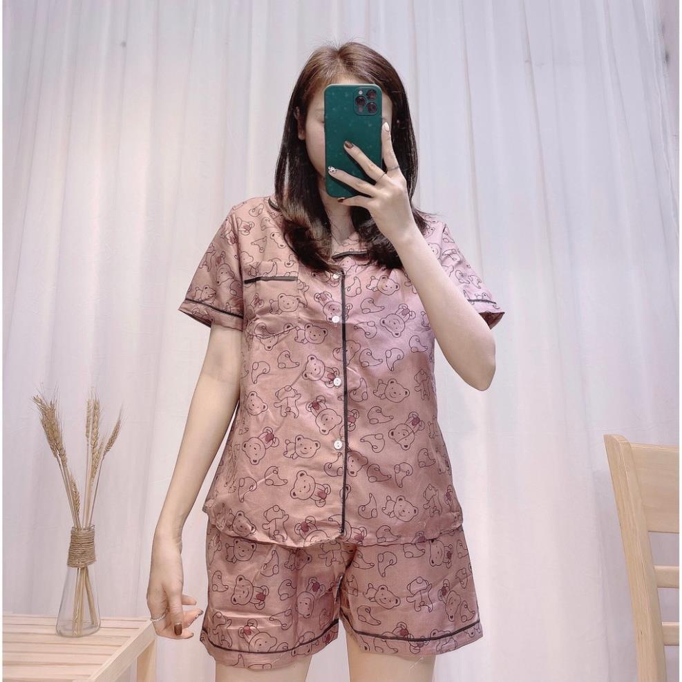 Bộ Cộc Pijama, Bộ Đồ Mặc Nhà Họa Tiết Hoạt Hình Siêu Cute