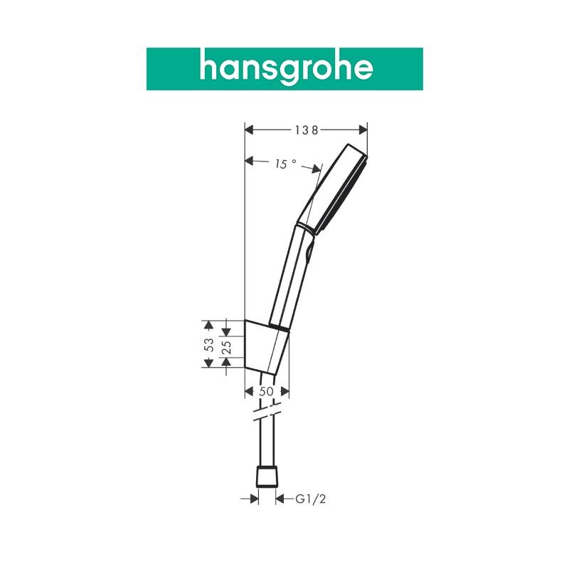 Tay sen kèm giá đỡ hansgrohe Pulsify Select S 105 3jet 24303