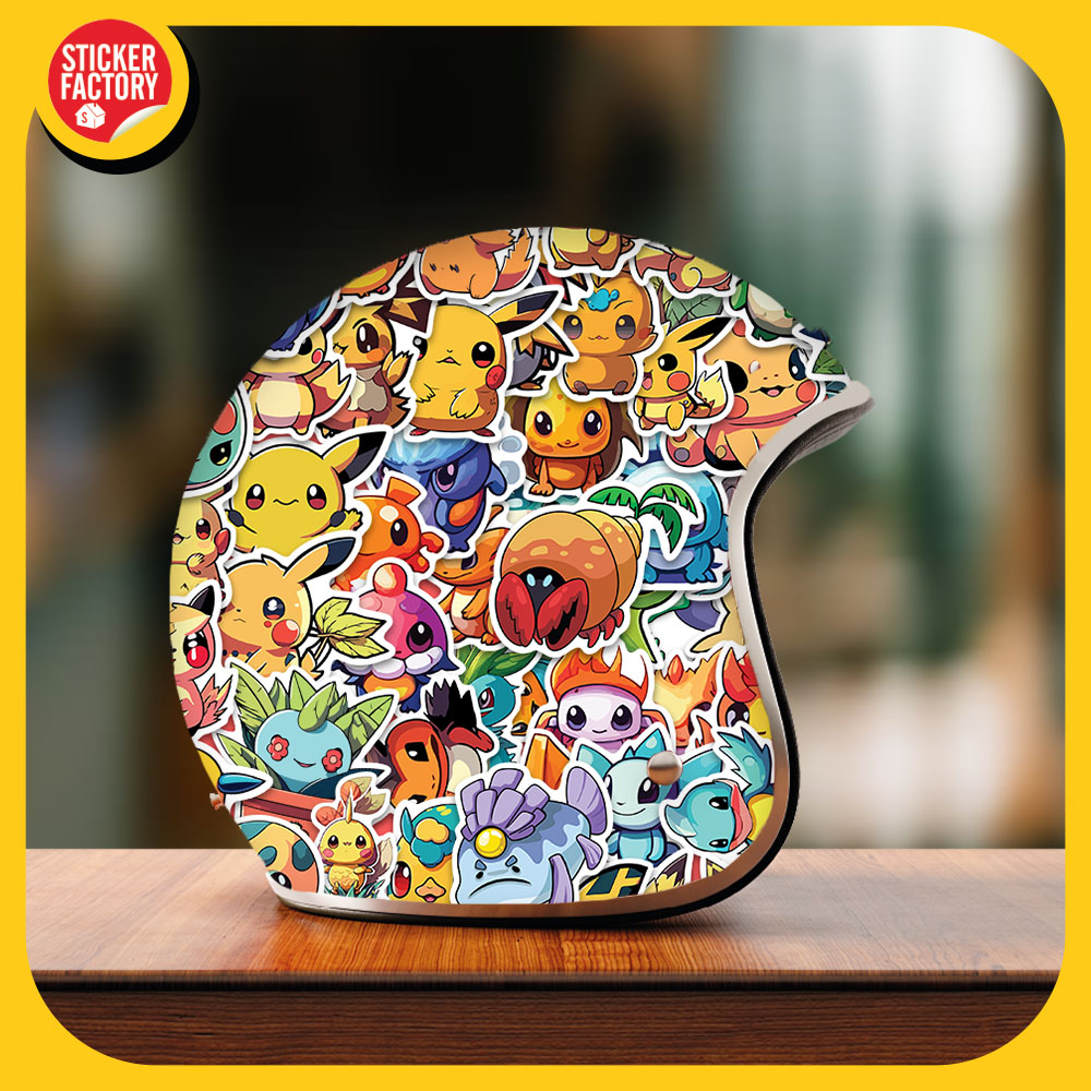 Pikamon Funny Animal - Set 100 sticker decal hình dán dễ thương - STICKER FACTORY