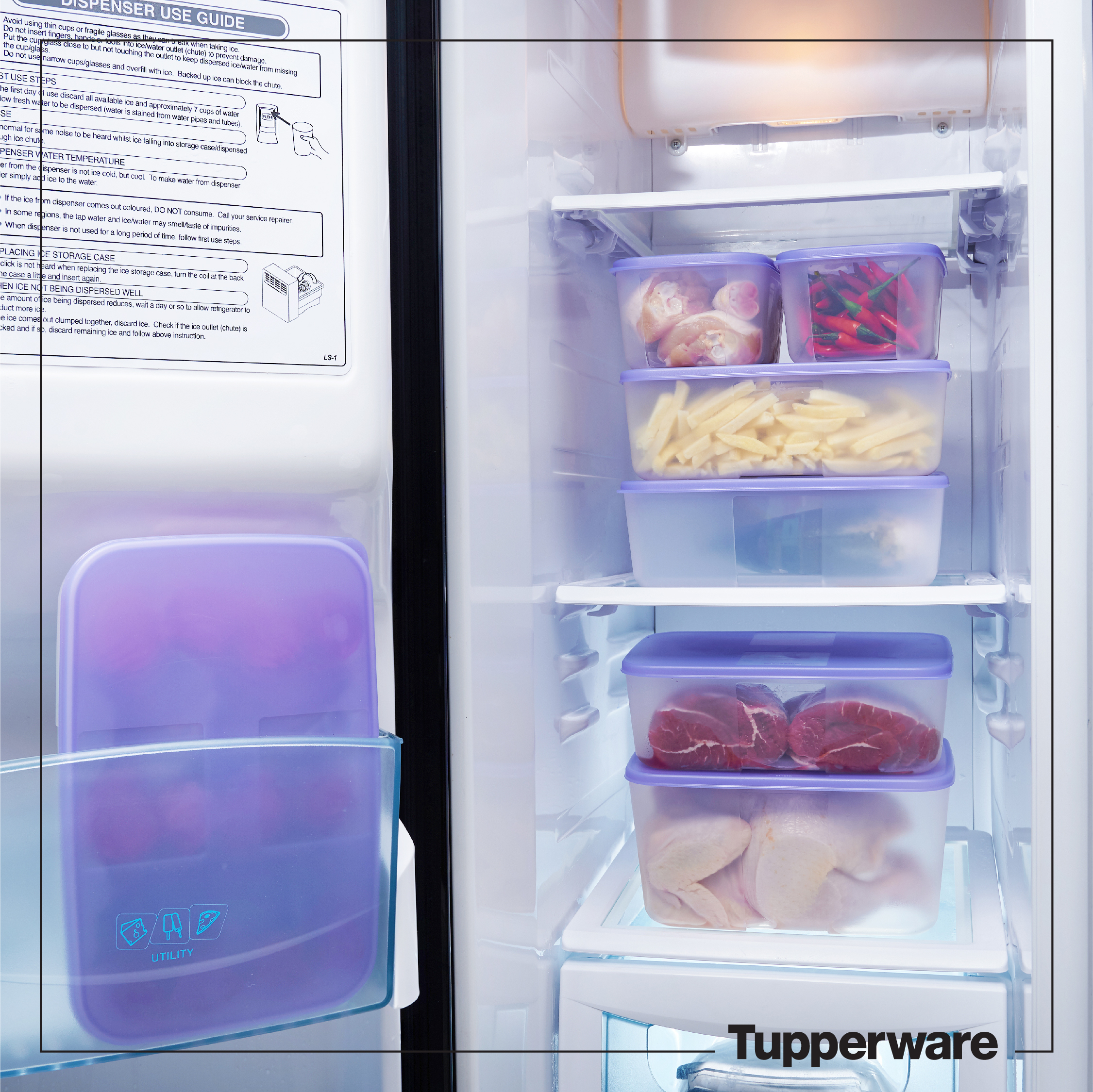 Bộ Hộp Tupperware Trữ Đông Freezermate Essentail (7 Hộp) - Hàng Chính Hãng