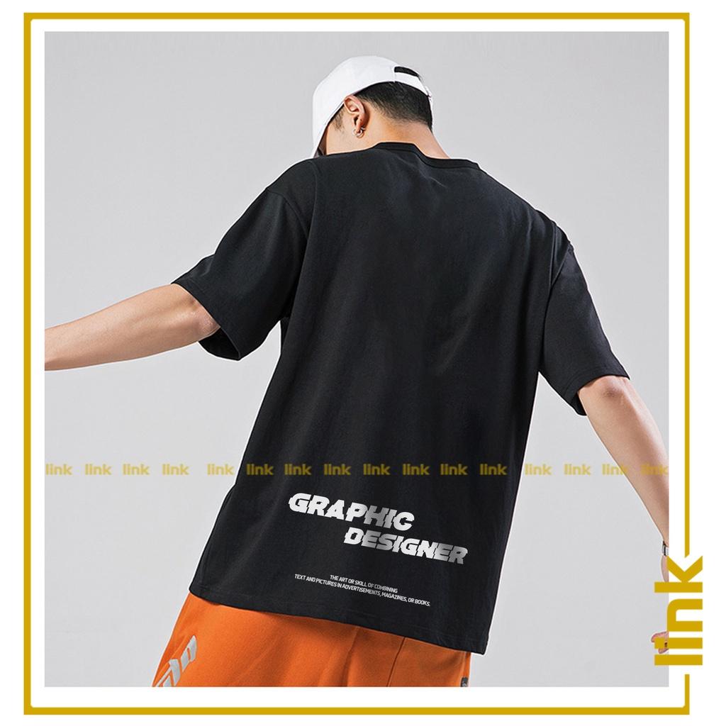 Áo nam tay lỡ GRAPHIC DESIGNER dáng rộng unisex