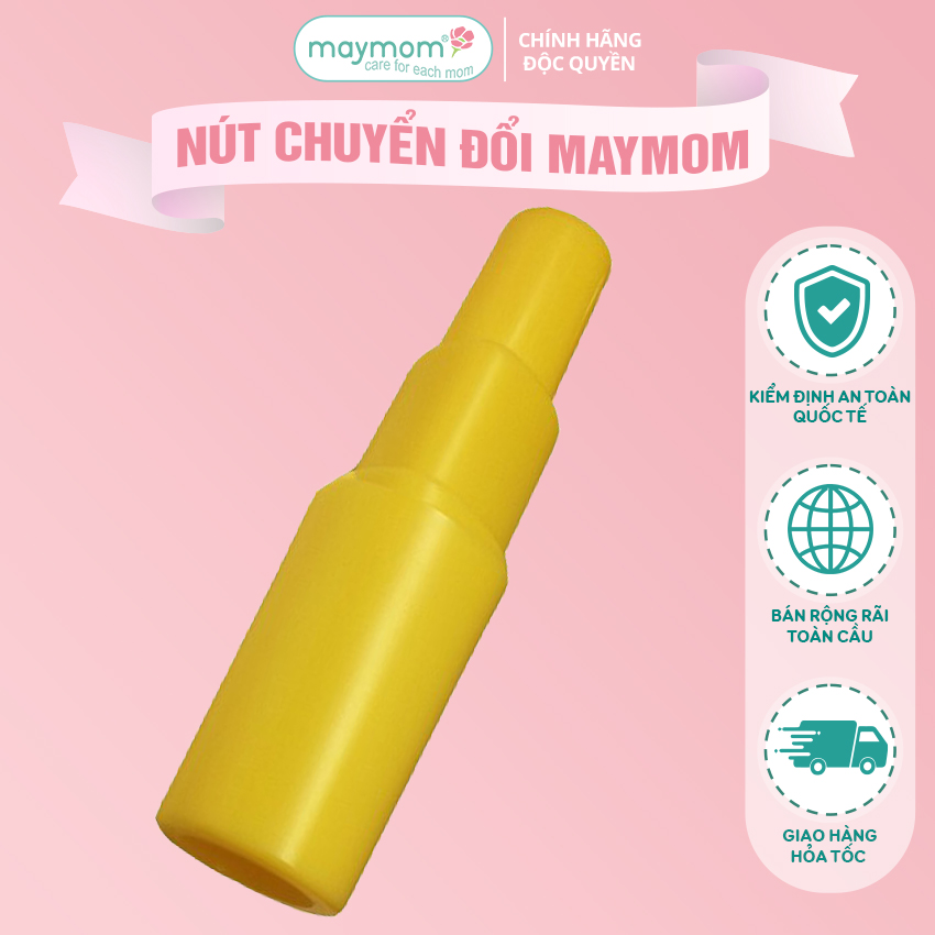 Nút Chuyển Đổi Maymom, Giúp Chặn Sữa Ngắn Thành Chặn Sữa Dài, Kết Nối Được Với Cổ Nối Phễu Cổ Hẹp - 1 cái