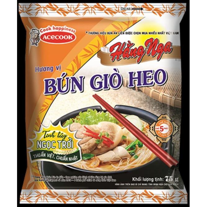 Thùng 30 gói MIX Bún Hằng Nga (Bún Giò Heo + Bún Mắm)