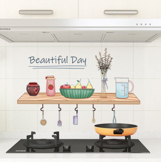 Decal Giấy Dán Bếp 3D