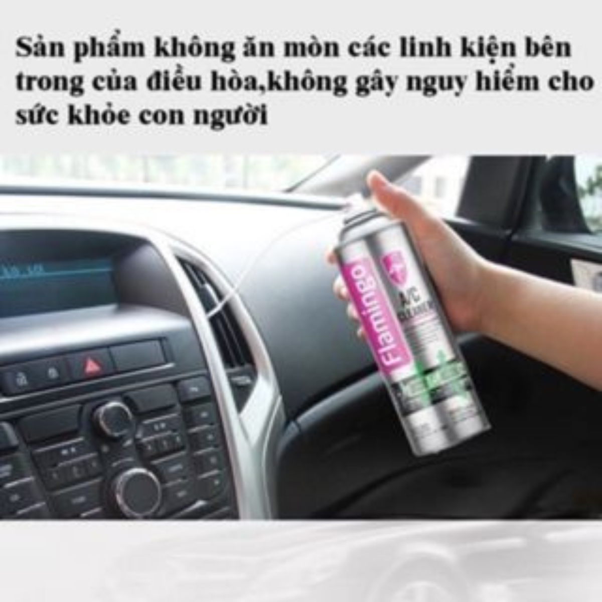 Bình xịt Flamingo A/C PRO F020 500ml vệ sinh điều hoà máy lạnh oto xe hơi