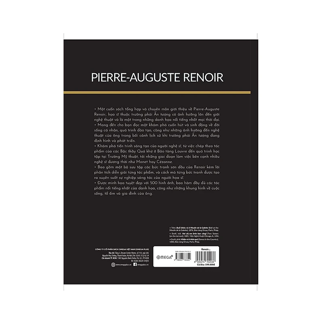 Sách: Renoir - Cuộc Đời Và Tác Phẩm Qua 500 Hình Ảnh - Tác Giả: Susie Hodge (Tặng Kèm Bookmark Bamboo Books)