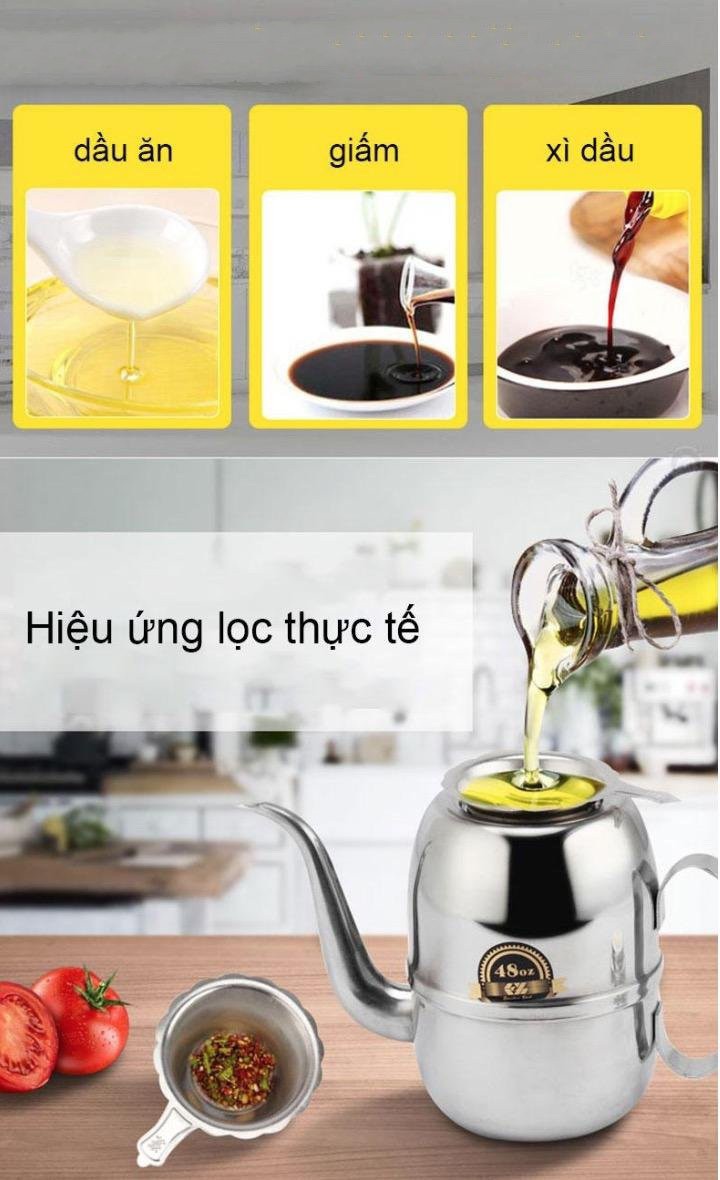 Bộ 2 Bình đựng dầu thép không gỉ dung tích 660ml