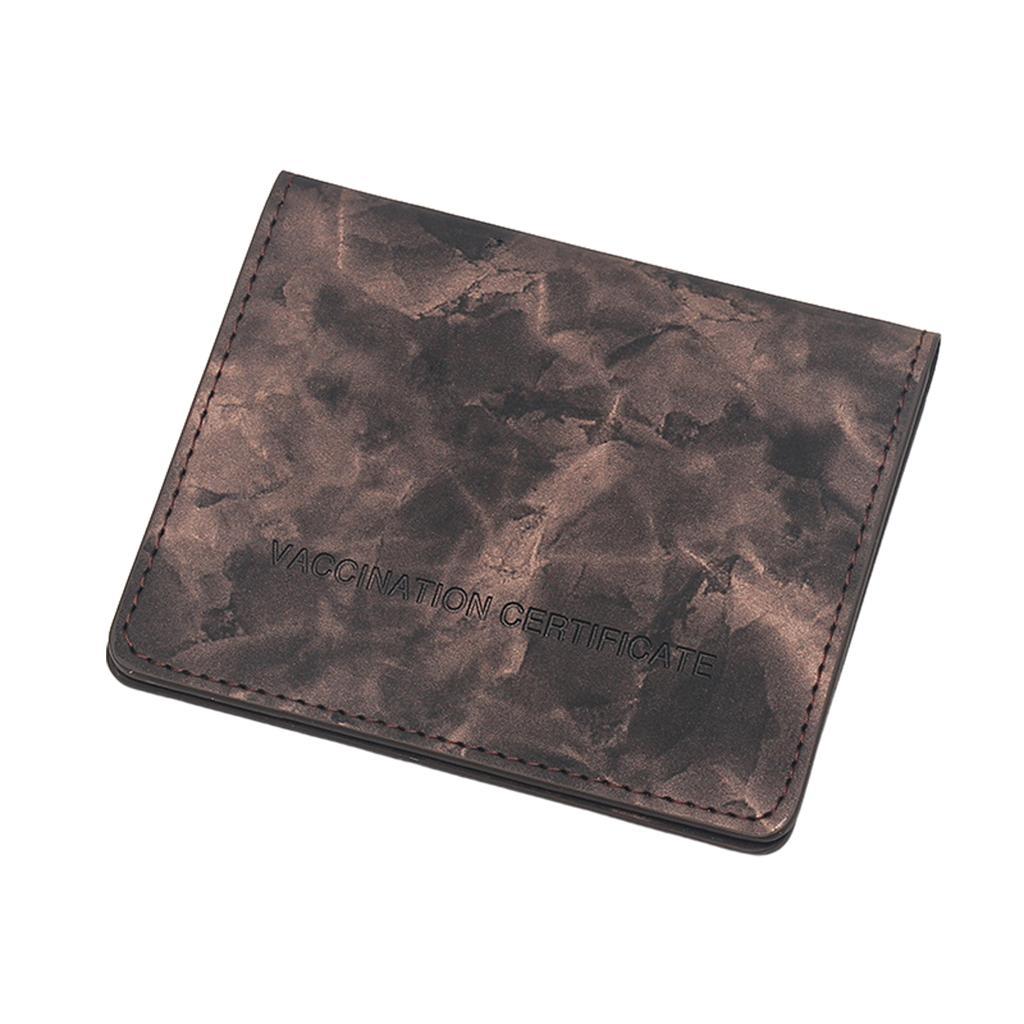2x Vaccination Card Protective Cover Leather CDC Card Holder Cover holder