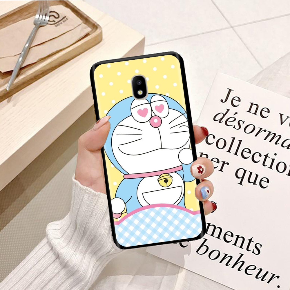 Ốp lưng điện thoại Samsung Galaxy J3 Pro 2017 viền silicon dẻo TPU  hình Doremon Dễ Thương - Hàng chính hãng