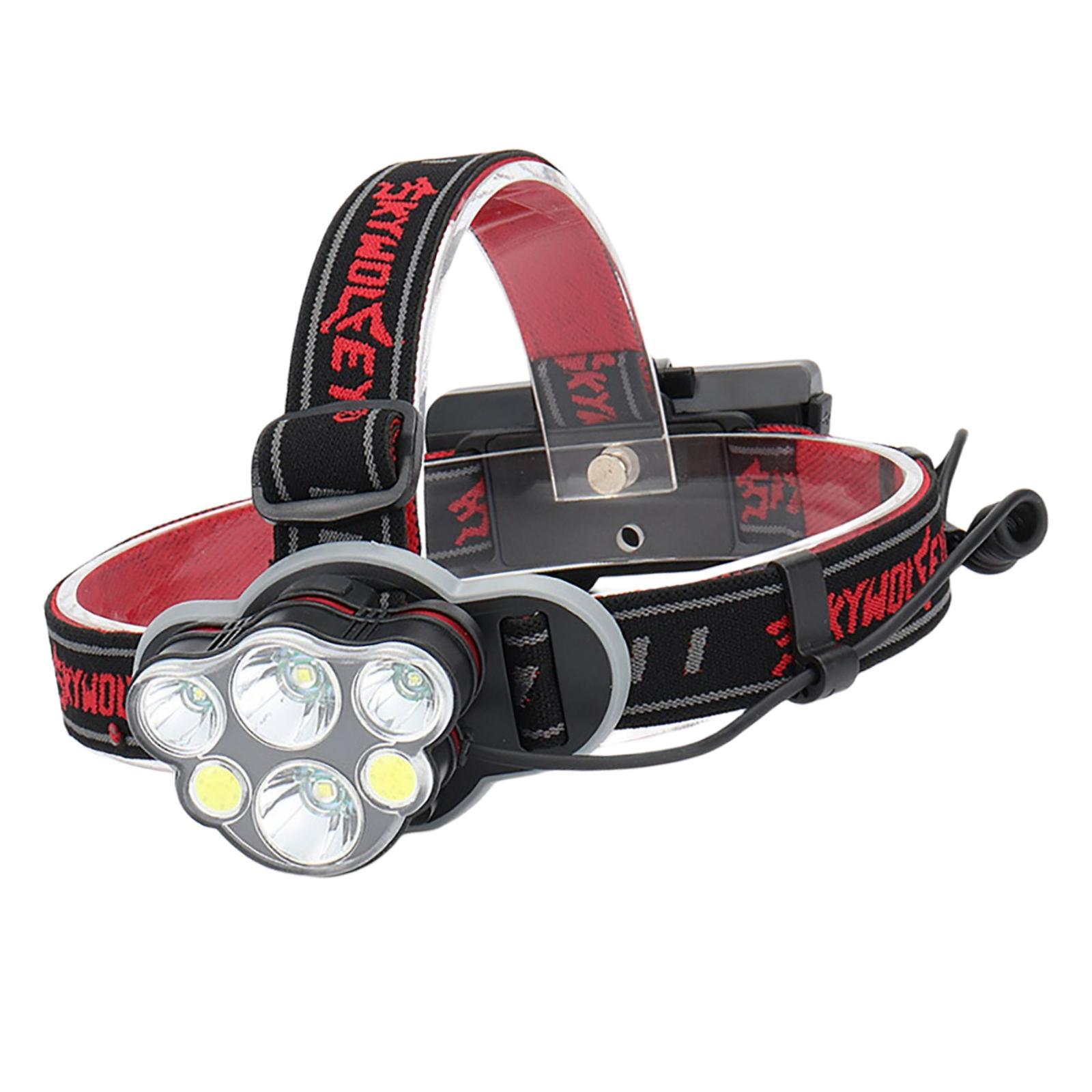 LED Head Light with Red Light Rechargeable LED Headlamp for Outdoor Camping Adults