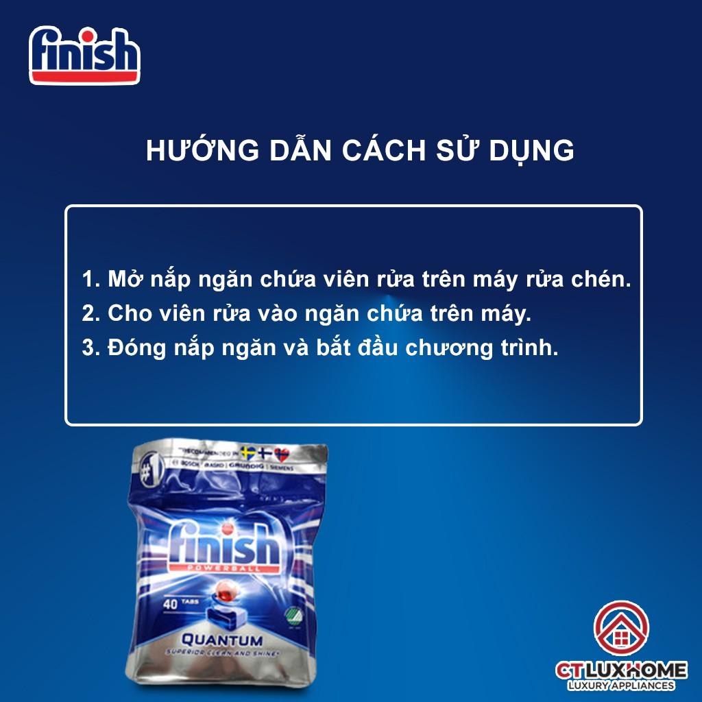Viên rửa chén bát Finish Quantum 40 viên - Hàng chính hãng