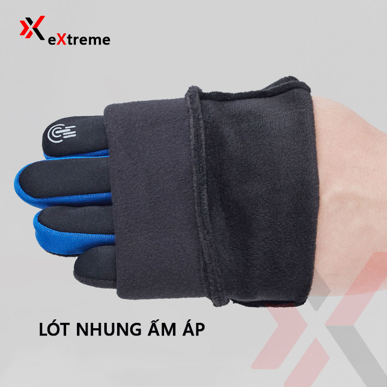 Găng tay giữ ấm mùa đông chống gió, kháng nước mưa eXtreme GT2303 Bao tay thể thao cảm ứng điện thoại đi xe máy, xe đạp lót nỉ cho nam nữ, bảo hộ đi phượt