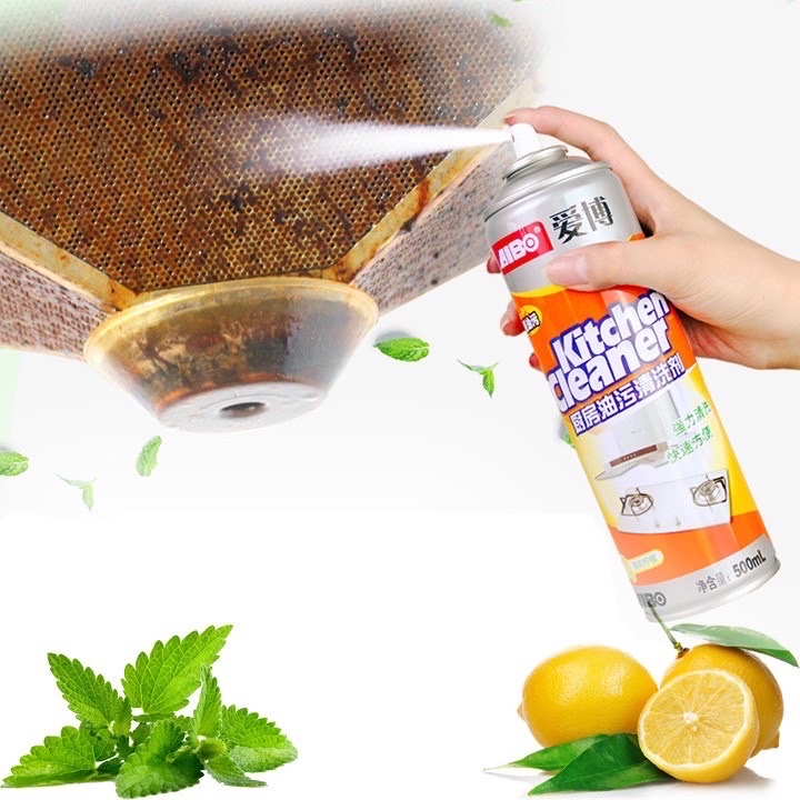 Chai tẩy xịt rửa đa năng vệ sinh bếp Kitchen 500ml ,tẩy dầu mỡ lâu ngày , các chất bẩn cứng đầu,chống tắc nghẽn cống thoát nước , hương chanh thơm mát dịu dàng 