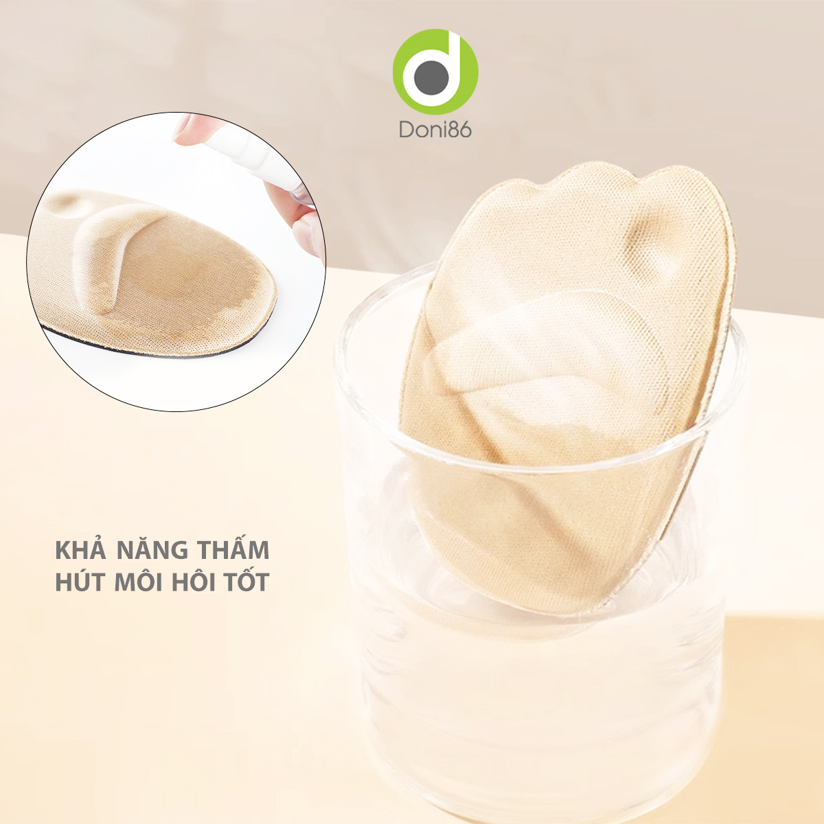 Combo 4 cặp lót giày cao gót giảm đau lòng bàn chân phía mũi lót giày hút mồ hôi chân khi mang giày bít mũi PK14-4