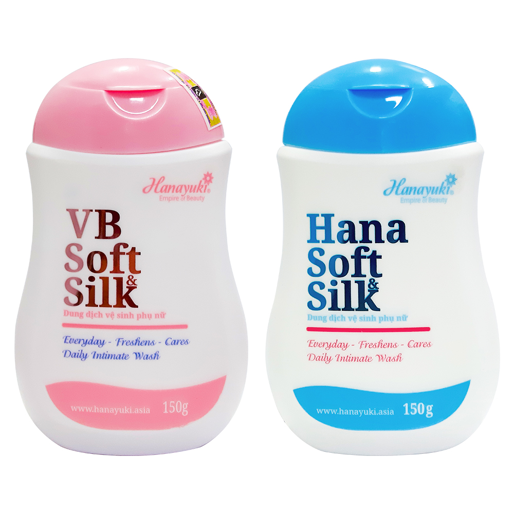Dung dịch vệ sinh phụ nữ Hanayuki Hana Soft Silk, VB Soft Silk chính hãng 150g