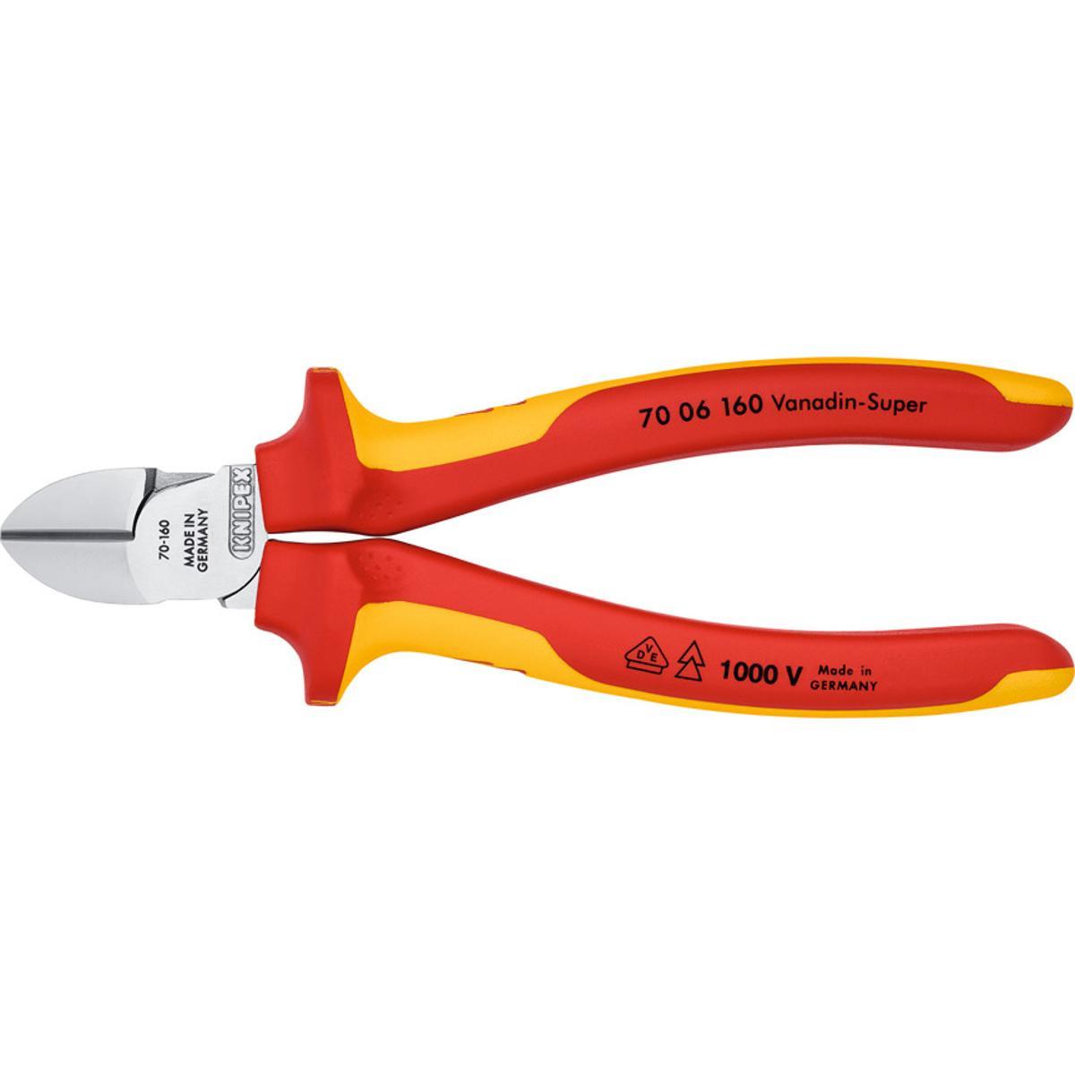 Kìm Cắt Knipex Cách Điện Diagonal 70 06 160 - Hàng Chính Hãng 100% từ Đức