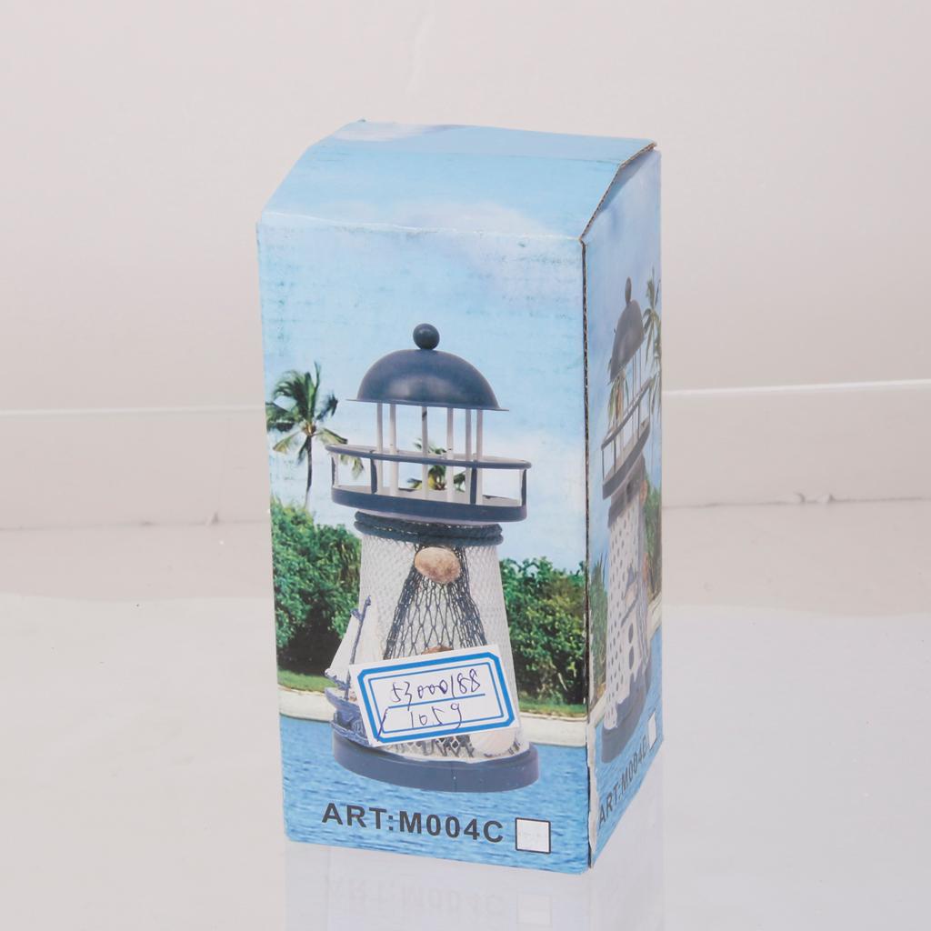 2 Cái 13.5 Cm Vẽ Tay Nhà Biển Mô Hình Kim Loại Đèn Hải Lý Trang Trí