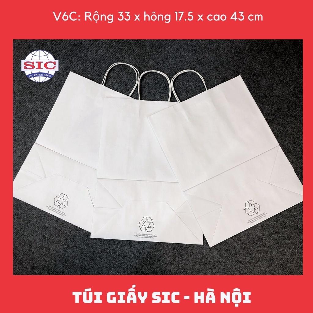 10 CHIẾC TÚI GIẤY KRAFT V6C: 33x17.5x43 cm CÓ QUAI
