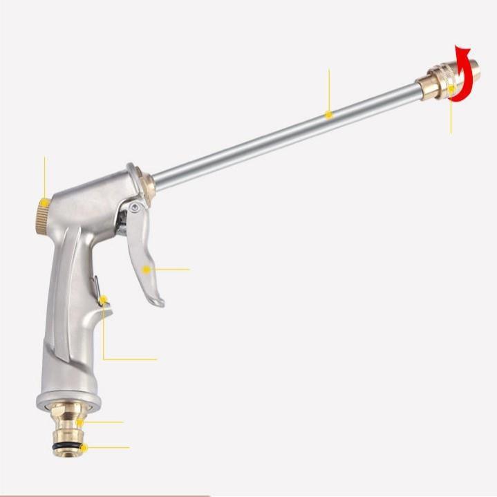 ️ Bộ dây vòi xịt nước rửa xe, tưới cây . tăng áp 3 lần, loại 20m 206701-2 đầu đồng,cút đồng+ tặng mở chai