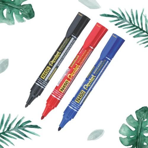 Bút Dạ Dầu Pentel N450 | Thiết Kế Xoay Có Thể Thay Mực | Viết Được Trên Mọi Chất Liệu