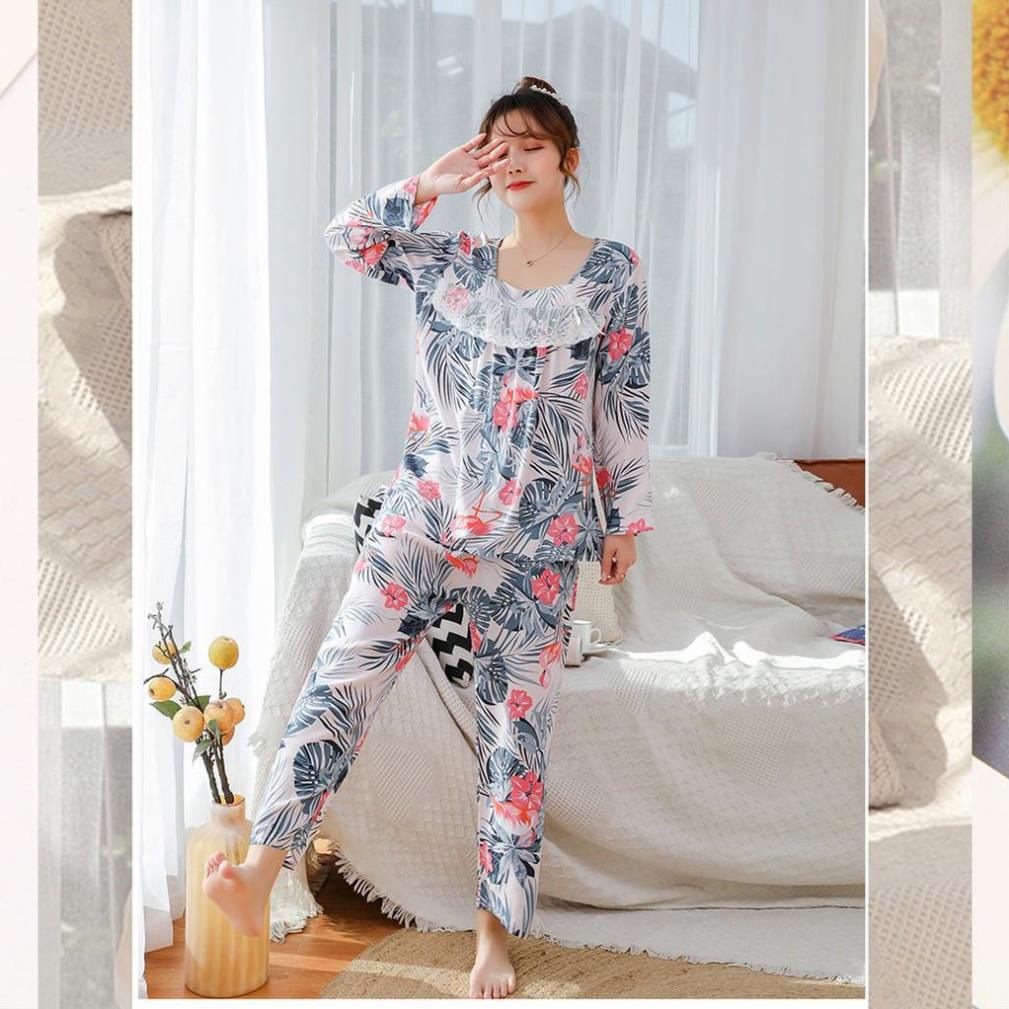 Đồ bộ mặc nhà hoạ tiết dễ thương - Bộ Đồ Ngủ Tay Dài mềm mại - Kiểu Dáng Đáng Yêu B50