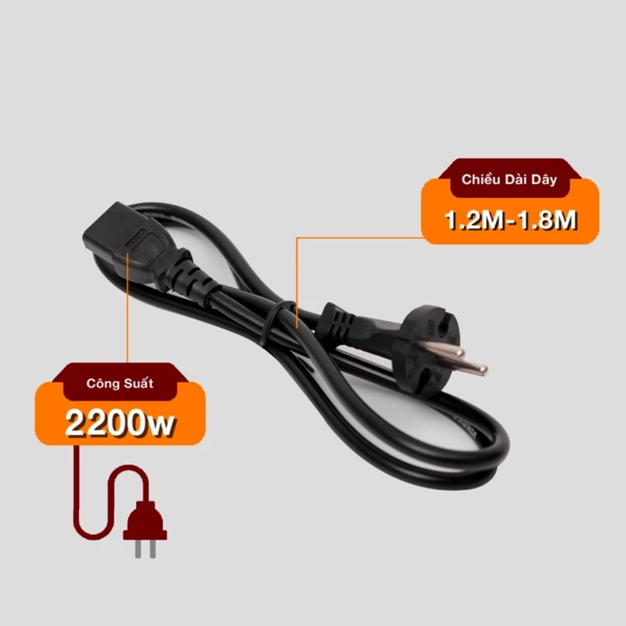 Dây Nguồn Liền Phích Đa Năng Dành Cho Máy Tính, Nồi Cơm, Nồi Lẩu, Các Thiết Bị Gia Đình, An Toàn, Tiện Lợi Trong Gia Đình. Kingler 8602
