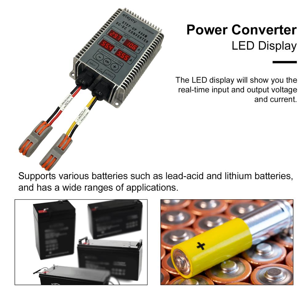 DC-DC Voltage Adjustable Power Converter 10-32V to 11-85V Power Converter with LED Display Output Voltage Adjustable Converter