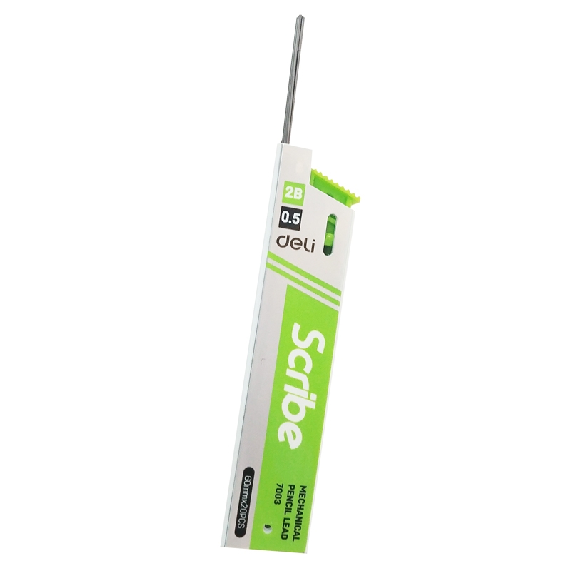 Ruột Chì 2B 0.5mm - Deli N7003 - Hộp xanh lá