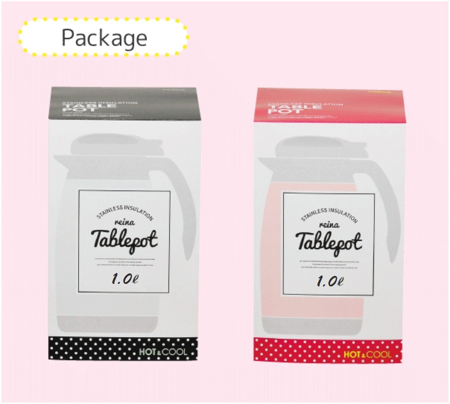 Bình nước giữ nhiệt Tablepot 1000ml, thân bằng thép không gỉ sơn phủ tĩnh điện. Thương hiệu Pearl Metal - nội địa Nhật Bản