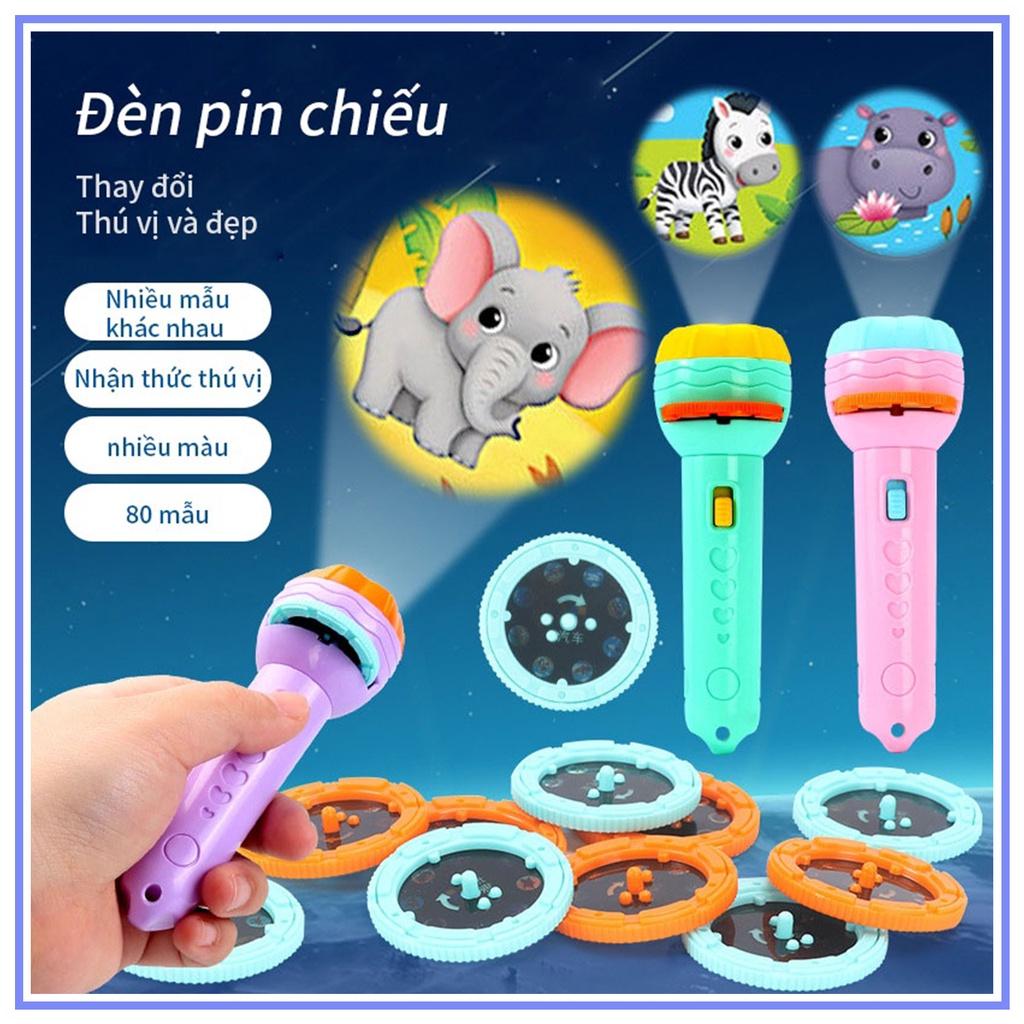 Đèn pin chiếu hình 24 hình, 8 chủ đề cho bé, hình ảnh sắc nét 28 mẫu