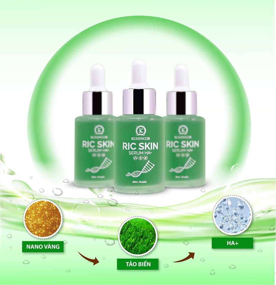 Combo Sữa Rửa mặt Ric Skin Wash Foam & Serum Ric Skin Serum HA+