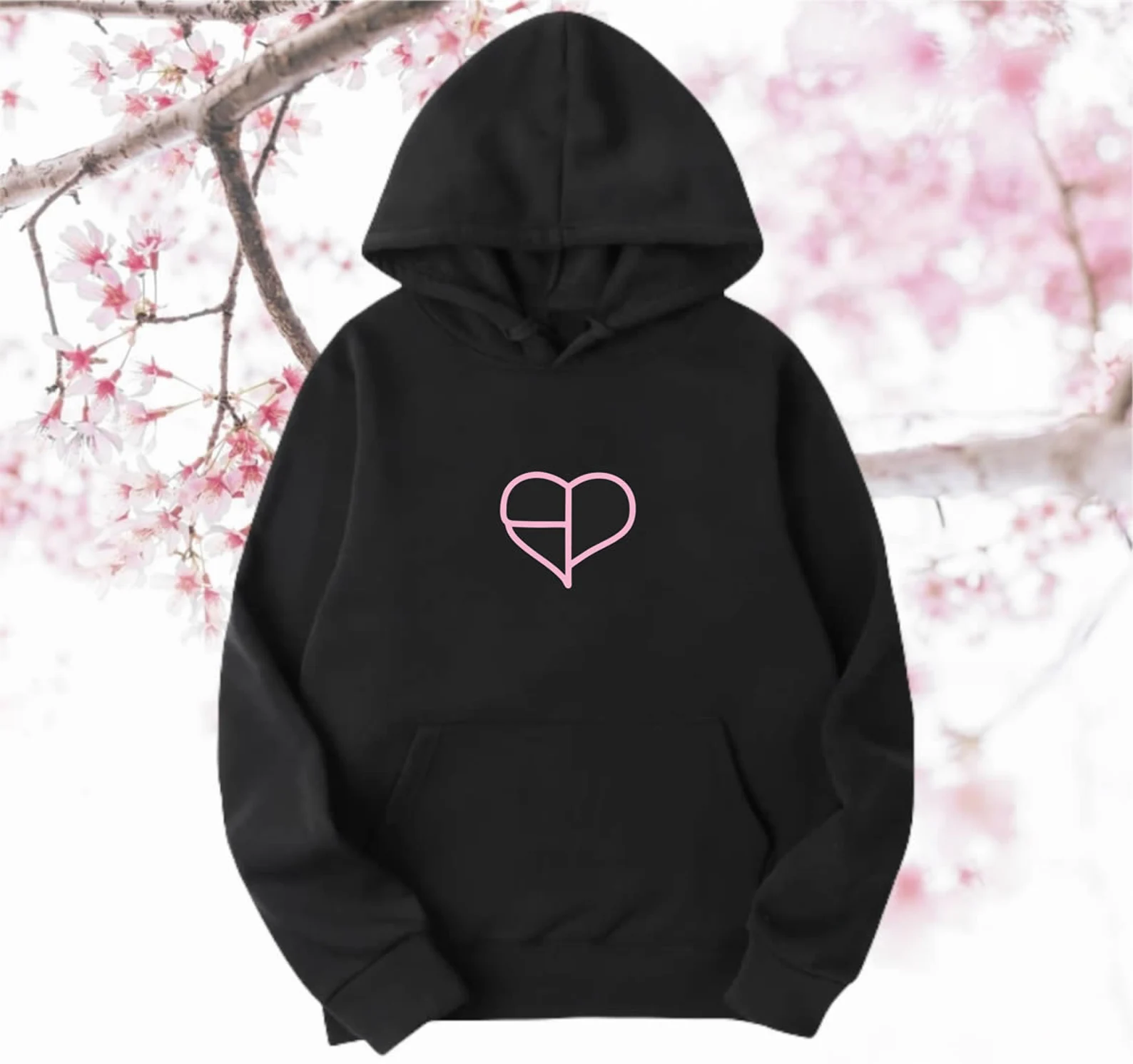 Áo hoodie unisex Blackpink heart