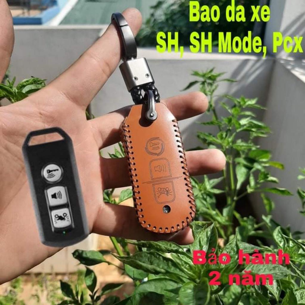 Bao Da Chìa Khóa SH, PCX, SH Mode, Cub 125, Adv. Da Bò Nhập Khẩu ITALIA, Khắc Tên + Số ĐT Chủ Xe