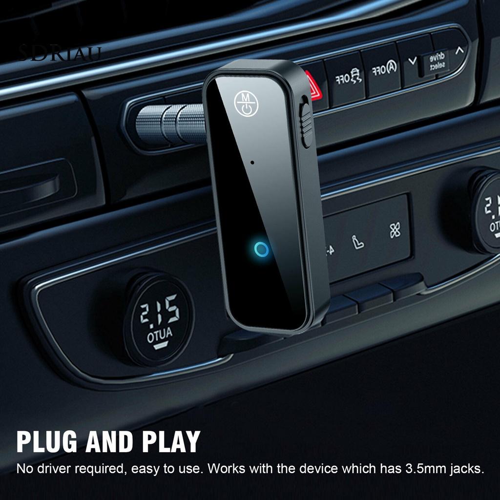 *QCDZ* USB Wireless Bluetooth Audio Adapter 3.5mm 2in1 Bluetooth 5.0 Transmitter Receiver for Vehicles