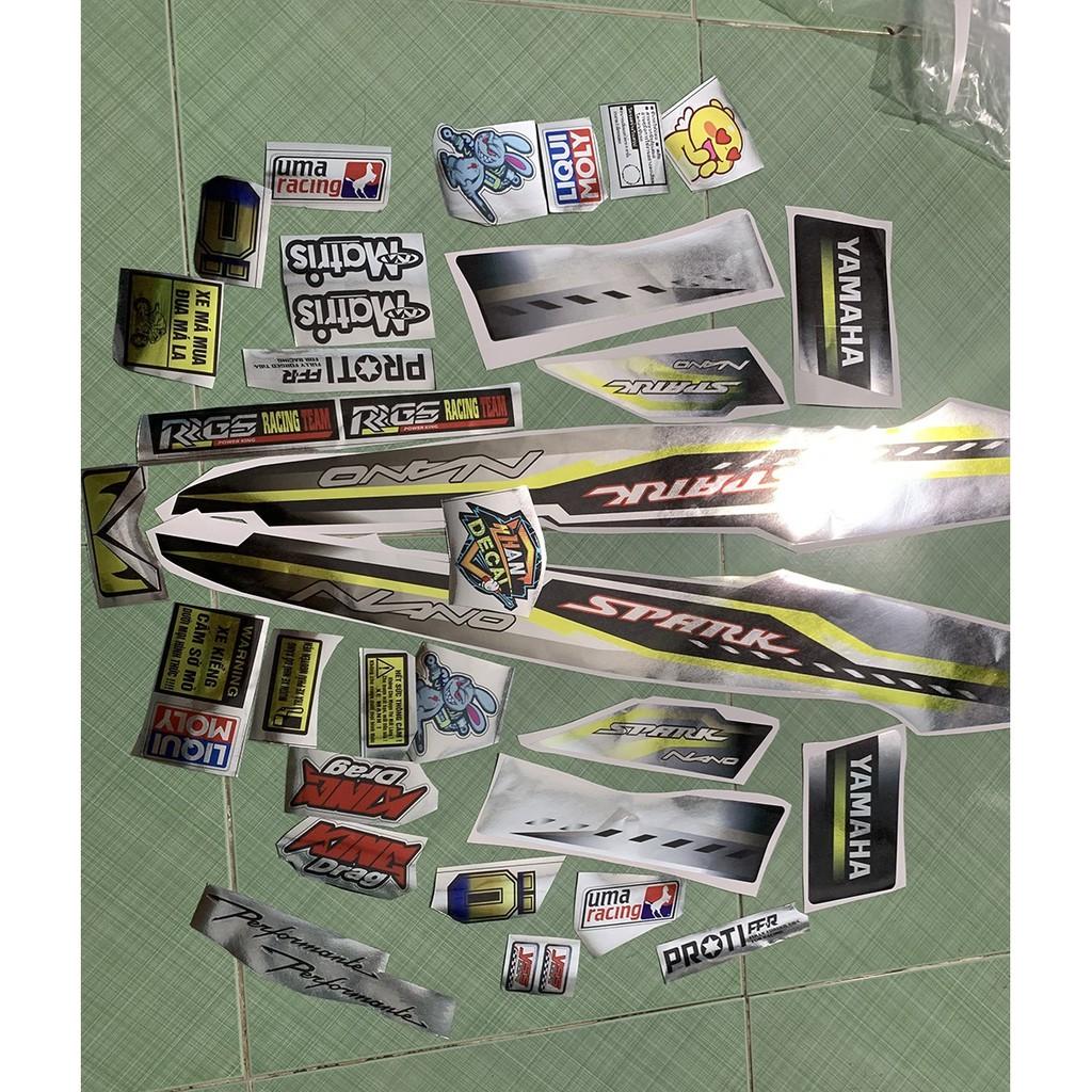 Tem sirius 110 spark nano bạc vàng crom